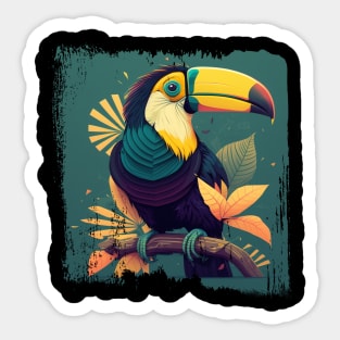 colorful toucan Sticker